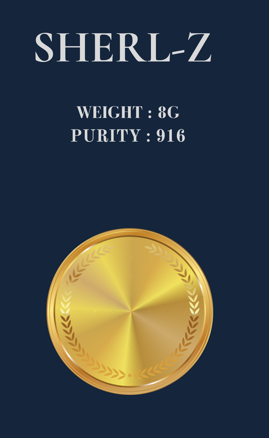 8G 916 EIGHT GRAM 22K COIN